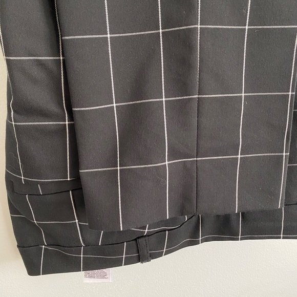 Banana Republic Ryan-Fit Black and White Plaid Pants Size 10 - Picture 4 of 7